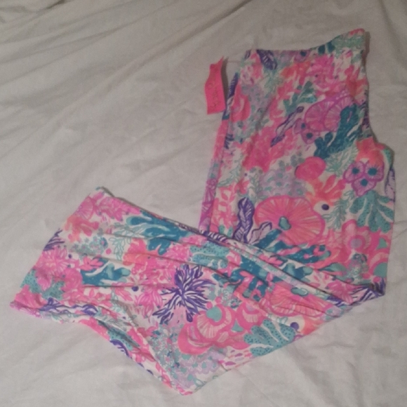 Lilly Pulitzer Seaside Carnavalle Floral Pajama Pants Size L NWT - Picture 2 of 4